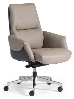 Obrázok produktu pre Šedá manažérska stolička pohodlná, moderná a ergonomická.