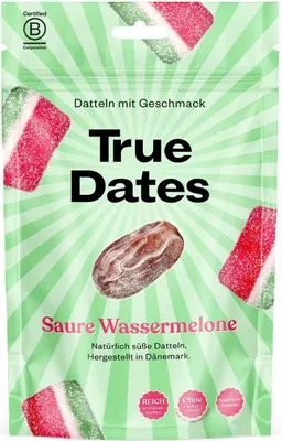 Zdjęcie produktu dla True Dates daktyle kwaśne arbuz słodkie miękkie daktyle 100g