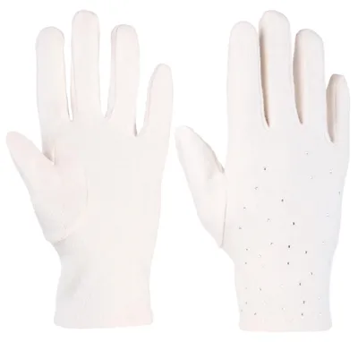 Immagine prodotto di Guanti da donna bianchi - Guanti invernali - Guanti classici - Guanti con cristalli - Guanti caldi