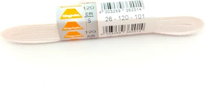 Produktbild von Ringelspitz Schnürsenkel flach breit 120cm weiß
