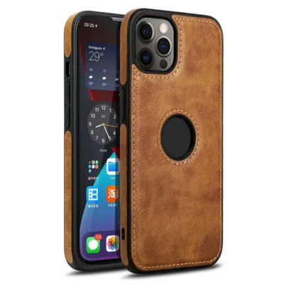 Image de Smartphonica iPhone 12 Pro Max étui en cuir - Marron