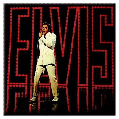 Produktbild von Elvis Presley - Kühlschrank-Magnet "68 Special" RO8783 (Einheitsgröße) (Schwarz/Rot)
