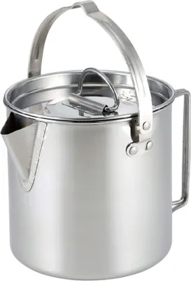 Produktbild von Faltbarer Edelstahl-Wasserkocher 1,2L – ideal für Camping und Picknick, hitzebeständig mit Deckel für sicheres Kochen und Wassererhitzung