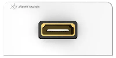 Produktbild von Kindermann 7456-542 Konnect Desgin-HDMI Anschlussblende mit Kabelp., w/RAL 9010 (7456000542)