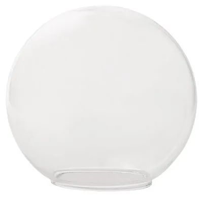 Image de Verre sphérique pour lampe, Ø 200 mm, verre transparent, verre pour luminaire, abat-jour avec ouverture de 100 mm, sans collerette