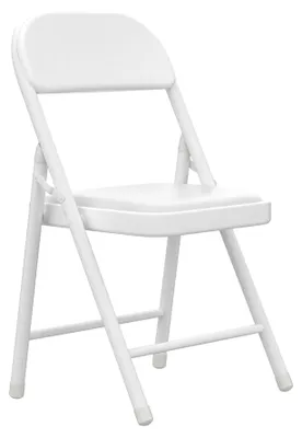 Zdjęcie produktu dla Krzesło tapicerowane, obite skórą - krzesło do jadalni z metalową konstrukcją - ergonomiczne oparcie - wygodne siedzisko - idealne do jadalni, salonu, biura - łatwy montaż - kolor biały - 1 sztuka