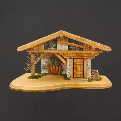Produktbild von Holzkrippe OHNE FIGUREN 44 cm