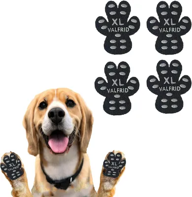 Immagine prodotto di Scarpe per cani - Confezione da 60 - Taglia XL - Gomma - Traspiranti - Antiscivolo - Nere