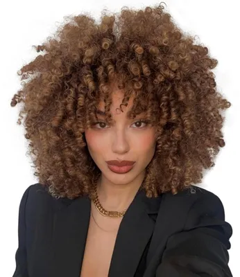 Obrázok produktu pre Afroprické vlasy, kučeravé – syntetická paruka – krátka paruka – odolná voči teplu – jednoduchá údržba – 25,4 cm
