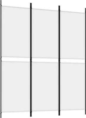 Image de vidaXL Paravent blanc 3 pièces 150x180 cm Tissu