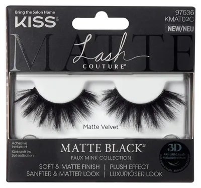 Zdjęcie produktu dla Sztuczne rzęsy z norek Matte Black Velvet Kiss Sztuczne rzęsy z norek