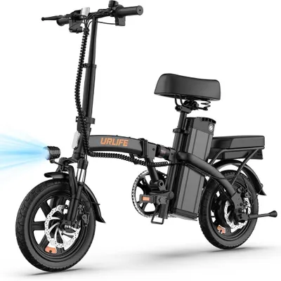 Productafbeelding van Elektrische fiets voor volwassenen, model F1L, 250-watt motor, 48V / 7,5Ah accu, 14-inch banden, stadsfiets, beschermingsklasse IP54