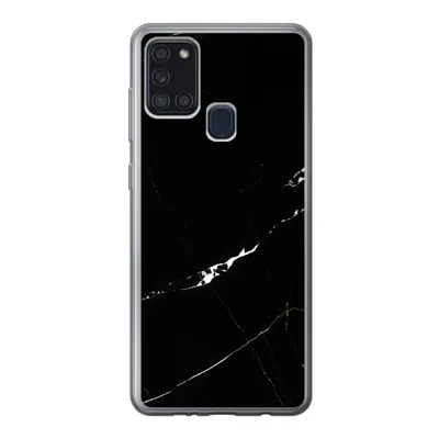 Produktbild von MuchoWow® Handyhülle Schutzhülle Hülle für Samsung Galaxy A21s Marmor - Schwarz - Natursteine Silikon Softcase Handy Hülle - Hartschale