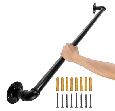 Produktbild von VEVOR Treppengeländer 6 Fuß Treppengeländer Edelstahl Moderne Handläufe für Treppen 200 lbs Tragfähigkeit Innenhandlauf für Treppen Wandmontiertes Treppengeländer mit Wandhaltern Endkappen Schnelle Installation, 3 ft