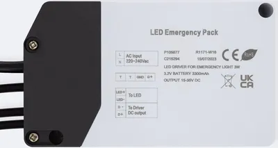Produktbild von Batterie-Treiber für Notfall-LED-Leuchten 15-50V DC 3W 3 W