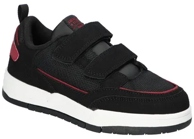 Produktbild von American Club ES218, Kinder Sneaker Klettverschluss Leder-Einlegesohle rutschhemmend, Schwarz 33