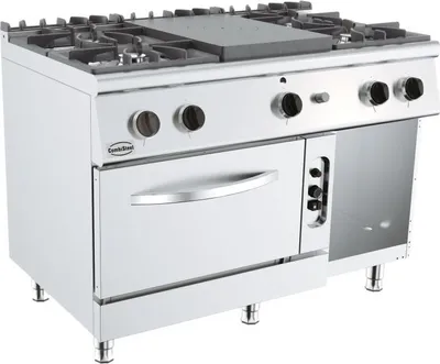Image de Plaque de cuisson Base 700, four à gaz 4 brûleurs