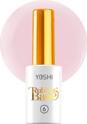 Zdjęcie produktu dla Yoshi | Baza gumowa - Podkład wyrównujący do hybryd - Baza gumowa nr 6 - Różowa - 10 ml - Samopoziomująca