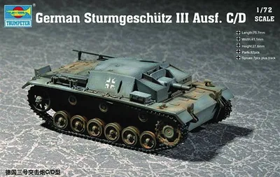 Produktbild von Trumpeter German Sturmgeschütz III Ausf. C/D 1:72, 07257