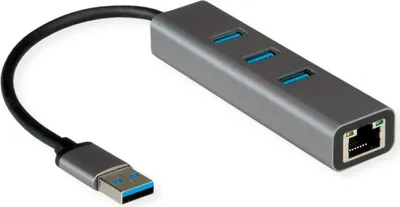 Obrázek produktu pro ROLINE 12021112, Kabel, USB Typ-A, 10,100,1000 Mbit/s, Šedá, 24 mm, 96 mm