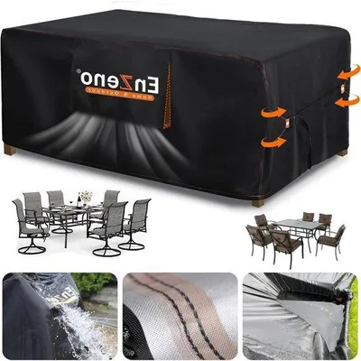 Productafbeelding van Waterdichte zitkussen voor tuinmeubels (zwart, 160x100x74 cm)