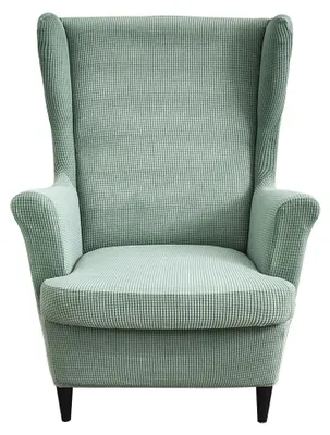 Image de Housses de fauteuil, 2 pièces, stretch, couleur verte, pour salon