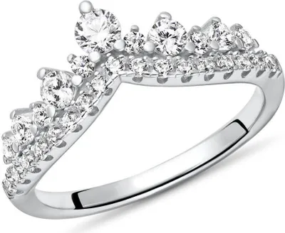 Produktbild von Ring für Damen aus Sterlingsilber mit Zirkonia von JEWLIX (silber, 60)