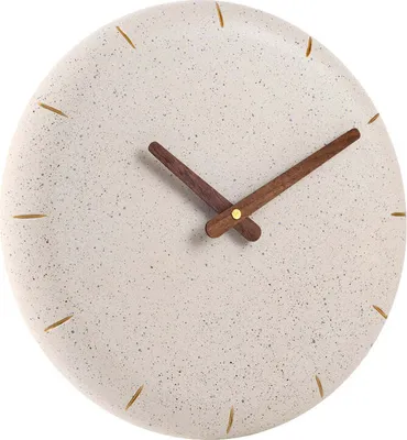 Produktbild von SensaHome Wanduhr Kyoto – Runde Uhr in Japandi-Betonoptik – Nordi-Stil – Ø30 cm – Beige