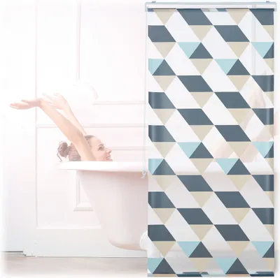 Image de relaxdays Store de douche Triangles 80,0 x 240,0 cm