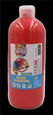Produktbild von Rote Plakatfarbe 1000ml in Flasche