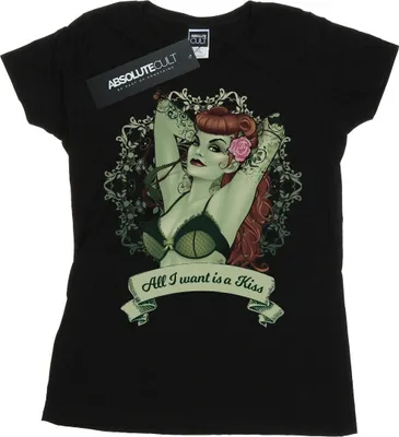 Produktbild von DC Comics - "All I Want Is A Kiss" T-Shirt für Damen BI24451 (XL) (Schwarz)