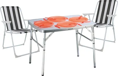 Produktbild von 3-teiliges praktisches Campingmöbel Set Alu L75xB55xH60cm