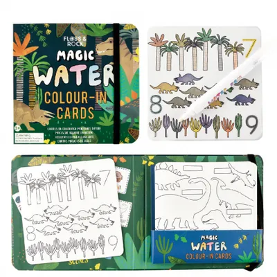 Image de Livre de coloriage sur l'eau avec stylo Dinosaure 10 cartes (Livres de coloriage pour enfants)
