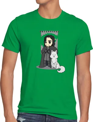 Produktbild von style3 Jon Schnee T-Shirt Herren chibi snow lord kommandant der nachtwache