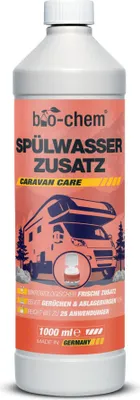 Produktbild von bio-chem Bio Spülwasser-Zusatz 1 L Konzentrat für Spülkasten I WC-Reiniger Rinse Flush für Campingtoilette, Chemie-Toilette sowie Mobile Toilette MIT & OHNE separaten Spülwassertank