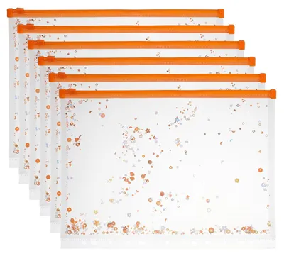 Obrázek produktu pro Omgoods - 6 kusů plastových sponek do kroužkové vazby formátu A4, oranžové barvy, voděodolné