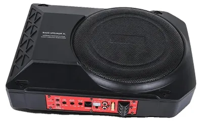 Obrázek produktu pro Subwoofer do auta, maximální výkon 800 W, RMS výkon 250 W, frekvenční rozsah 20 Hz - 150 Hz, rozměry 35,5 x 28 x 8 cm, citlivost 91 dB