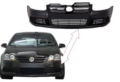 Imagen del producto de Paragolpes para VW Golf V (5) de 2003 a 2007, Jetta de 2005 a 2010, R32. Color brillante. Rejilla delantera.