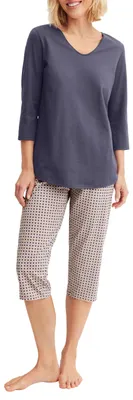 Produktbild von CALIDA Blooming Nights 3/4-Pyjama Damen Graystone 44-46