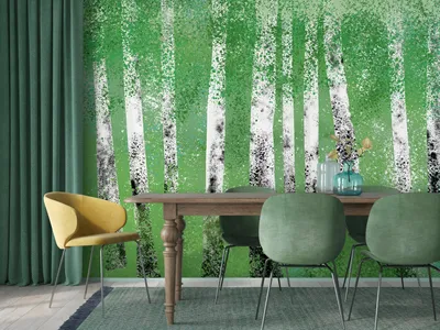 Zdjęcie produktu dla Tapeta flizelinowa natura 400x280 cm fototapeta XXL drzewa las brzozowy abstrakcyjny las brzozowy b-A-10269-a-a