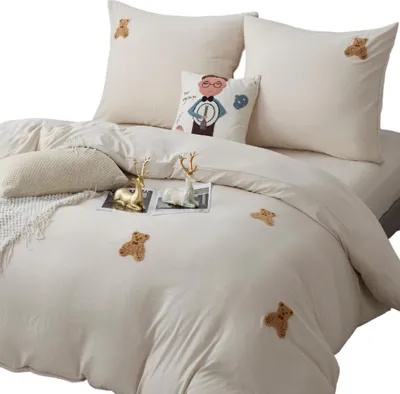Zdjęcie produktu dla Pościel z mikrofibry 220x200 Cuty Misie beżowa