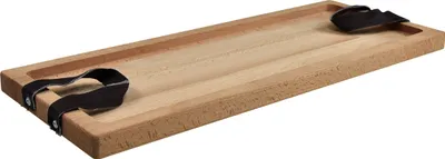 Produktbild von Deko Tablett Holztablett mit Griffen Buche länglich 50×19,5cm für Tischdeko