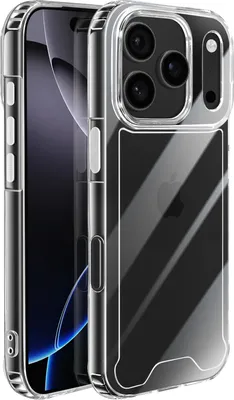 Zdjęcie produktu dla Avizar, etui iPhone 17 Pro z silikonową ramką i wzmocnionymi narożnikami, przezroczyste