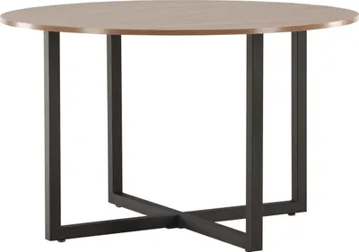 Obrázok produktu pre FURNLUX Jedálenský stôl Durango orech a čierna 120 cm / Hlavná farba: hnedá / Rozmery: 120 x 120 x 75 cm