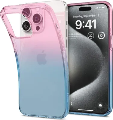 Produktbild von Spigen ACS06700, Cover, Apple, iPhone 15 Pro, 15,5 cm (6.1"), Blau, Pink