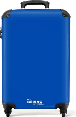 Produktbild von NoBoringSuitcases.com® Koffer Handgepäck Trolley Rollkoffer Kleine Reisekoffer mit 4 Rollen - Blau - Einfarbig - Cabin Size < 55x40x23 cm & 55x40x20 cm - Fotokoffer - Kabinenkoffer - BoardgepäckHandgepäck Koffer 55x35x20 cm, 36L,
