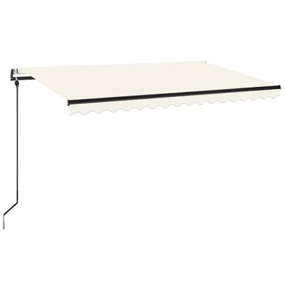 Obrázok produktu pre automatická markíza vidaXL s LED a senzorom vetra 400x350 cm krémová