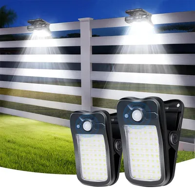 Produktbild von 2pcs Solar-Klemmleuchten, Campinglampen, 1200 mAh, 60 helle LEDs, montierbar an Zelt, Sonnensegel, Geländer, Ästen oder Terrasse