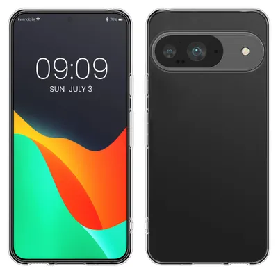 Produktbild von kwmobile Hülle kompatibel mit Google Pixel 9 - Silikon Handyhülle transparent - Handy Case in Transparent