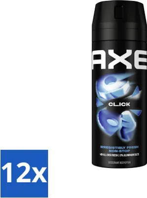 Image de Déodorant corporel Ax Click 150 ml - Pack économique - 12 pièces